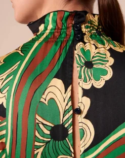 Robe Ronnie vert motif