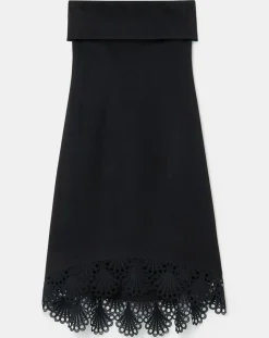 Robe satinée noire