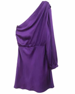 Robe satinée Romane purple