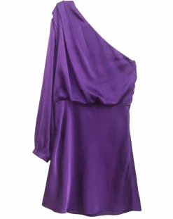 Robe satinée Romane purple