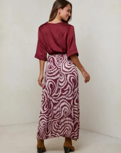 Robe Yasmine bordeaux