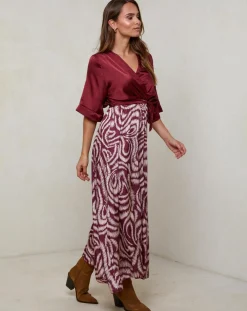 Robe Yasmine bordeaux