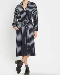 Robe-Chemise Pimi à rayures bleu marine