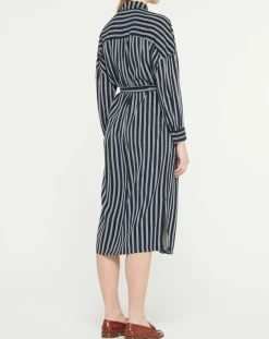 Robe-Chemise Pimi à rayures bleu marine