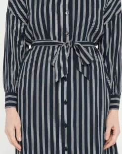 Robe-Chemise Pimi à rayures bleu marine