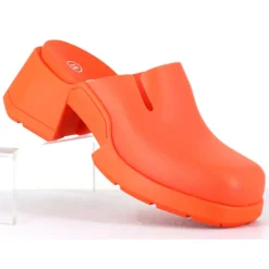 Sabots Blissa orange - Talon 6 cm