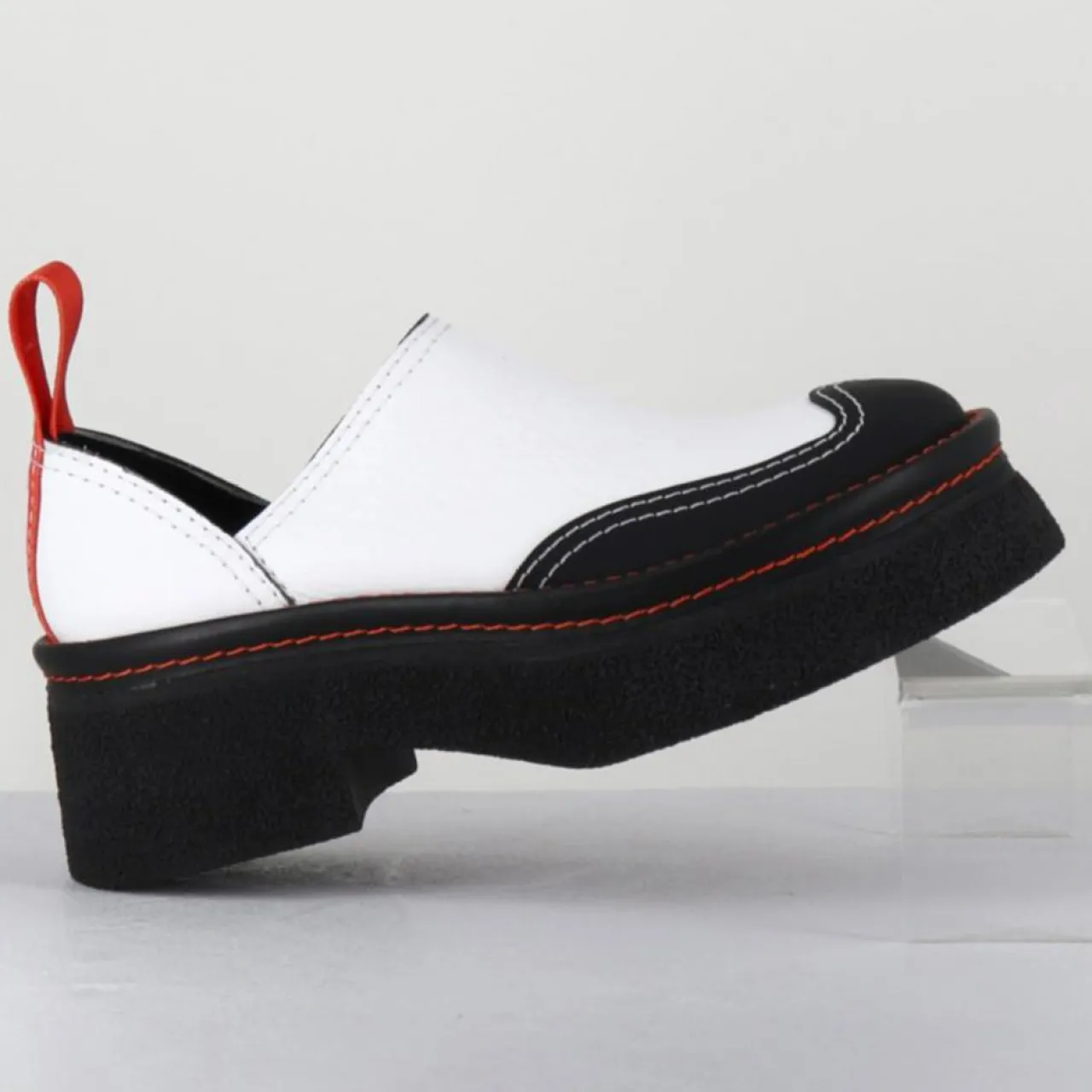 Sabots en Cuir Mercedes blancs - Talon 6 cm