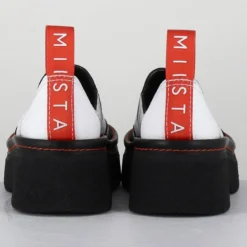 Sabots en Cuir Mercedes blancs - Talon 6 cm