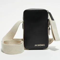 Sac à bandoulière Le Cuerda Homme noir - 11x18 cm