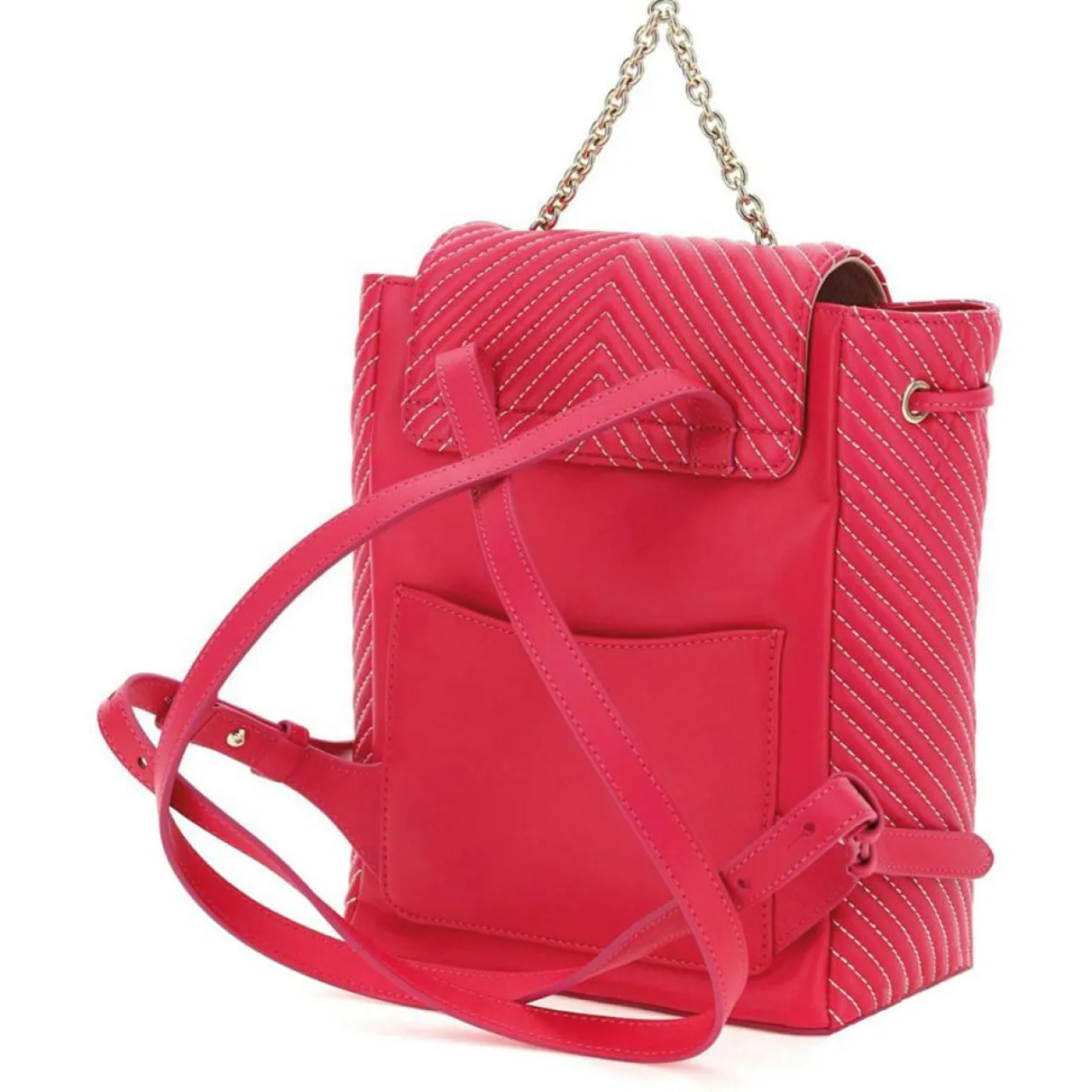 Sac à dos en Cuir Pop Star fuchsia 25x23x11 cm