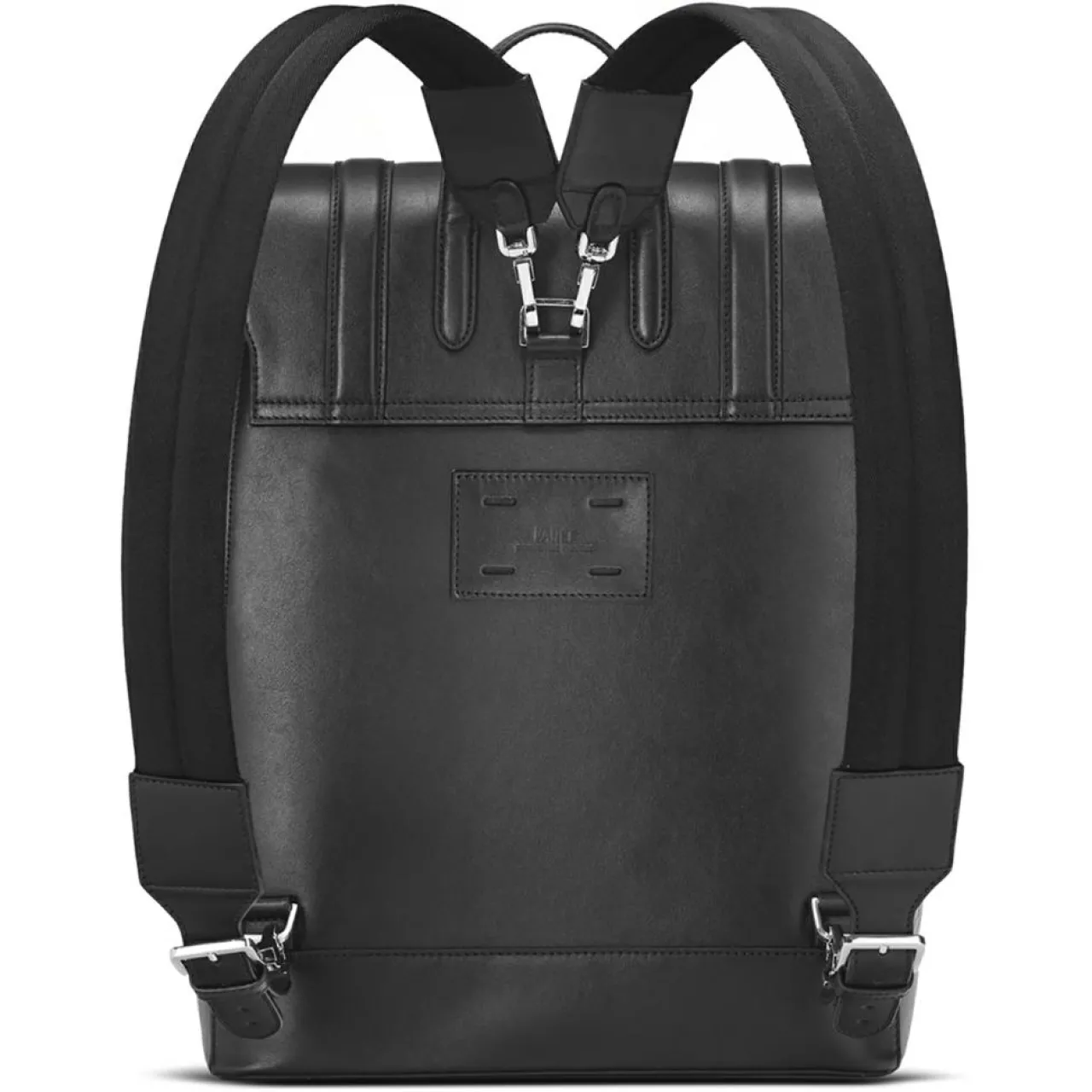 Sac à dos en Toile enduite & Cuir Ferret rouge/noir - 40x29x13 cm