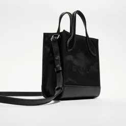 Sac à main en Cuir Bally avec logo noir - 22x18 cm