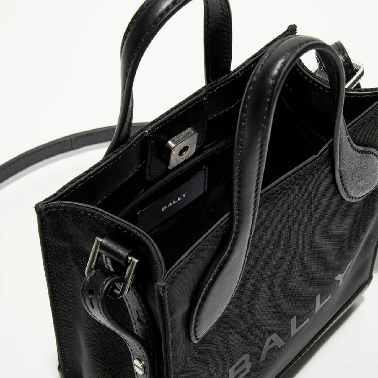 Sac à main en Cuir Bally avec logo noir - 22x18 cm