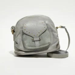 Sac bandoulière en Cuir Pala vert menthe - 25x21x14 cm