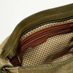 Sac besace en Cuir Alou Dv vert kaki - 35x23x13 cm