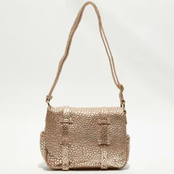 Sac besace en Cuir Bess J rose - 25x20x7 cm