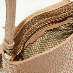 Sac besace en Cuir Bess J rose - 25x20x7 cm