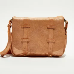 Sac besace en Cuir Bess X orange - 25x20x7 cm