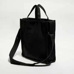 Sac cabas en toile Récupération noir - 40x36x11 cm