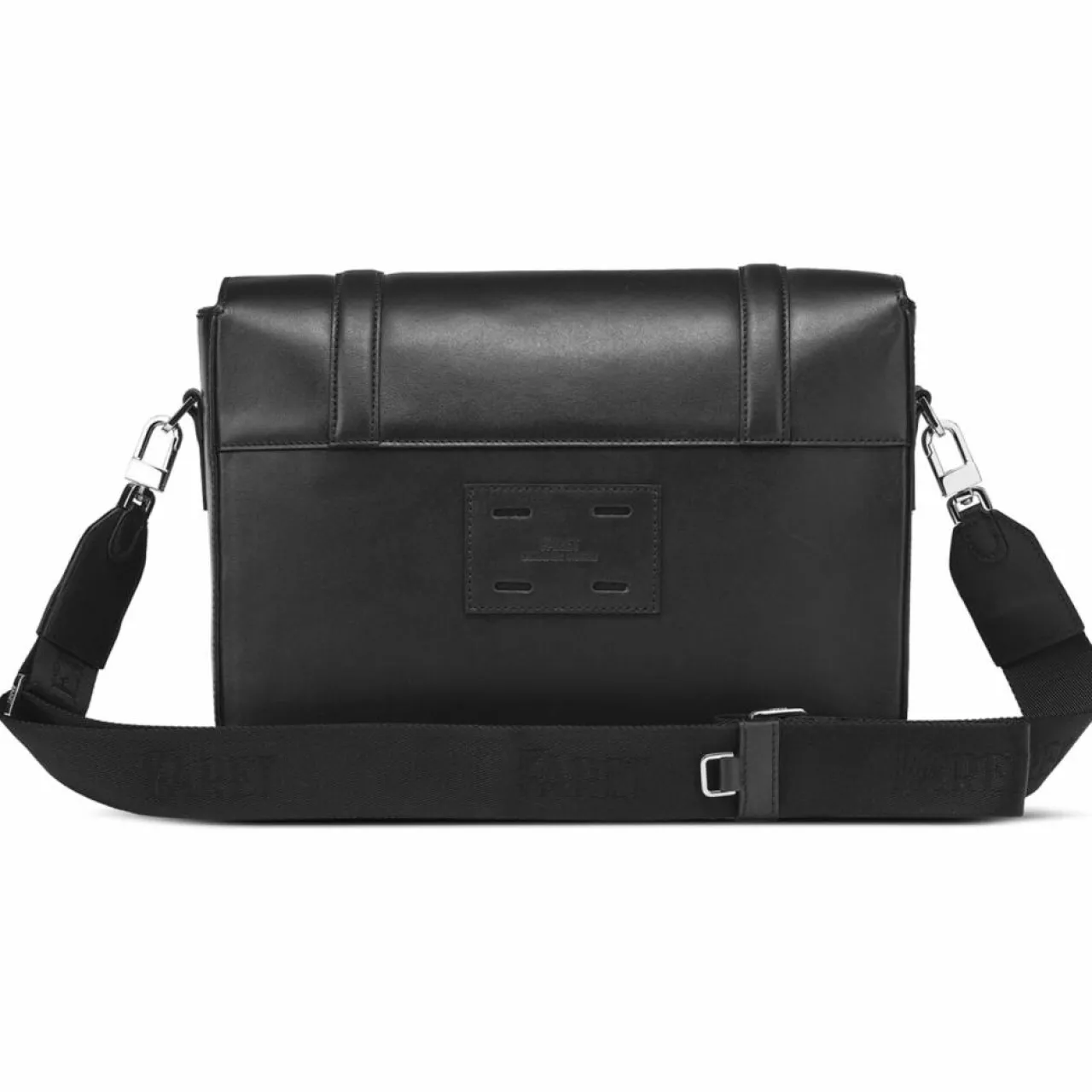 Sac en Cuir & Toile enduite Moulleau rouge/noir - 22x30x9 cm