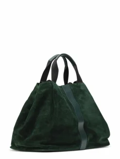 Sac en Velours de Cuir Pinasse Eucalyptus - 65x34x26 cm
