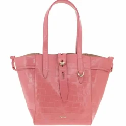Sac porté épaule en Cuir Net Mini rose 22x28.5x16 cm