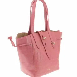 Sac porté épaule en Cuir Net Mini rose 22x28.5x16 cm