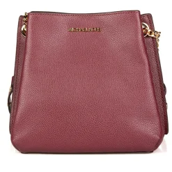 Sac seau en Cuir Teagen bordeaux - 17x12x9 cm
