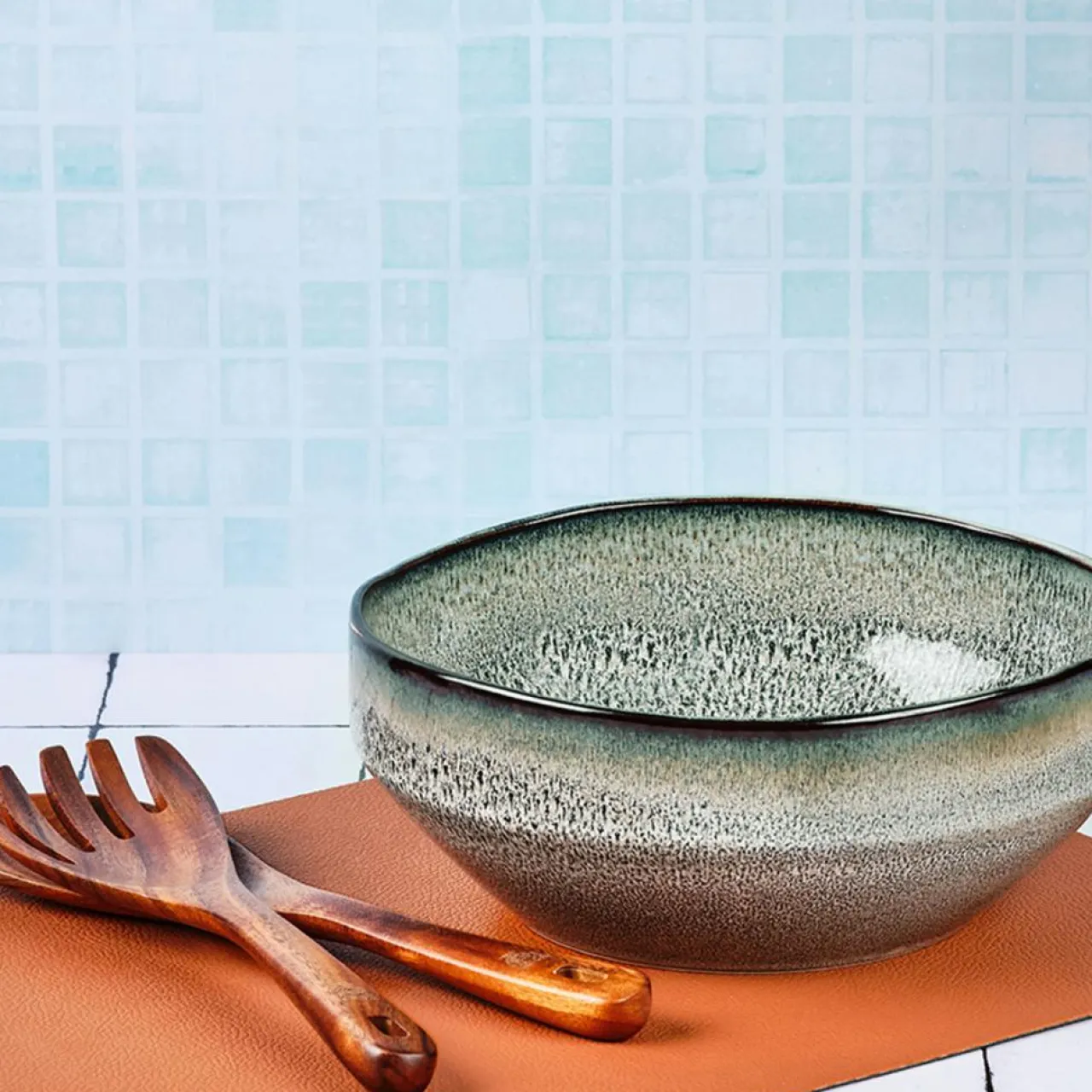 Saladier Genesis bleu/gris/kaki - 225 cl