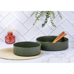 Saladier Scandi vert olive - D.27 cm