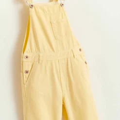 Salopette denim en Coton Pepino jaune