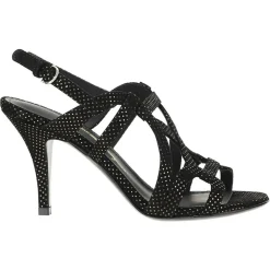 Sandales en Cuir Gal noires - Talon 8.5 cm