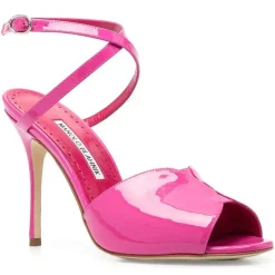 Sandales en Cuir verni Hourani roses - Talon 10.5 cm