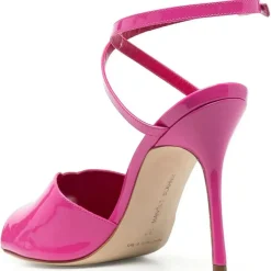 Sandales en Cuir verni Hourani roses - Talon 10.5 cm