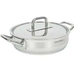 Sauteuse induction inox avec couvercle grise - D.32 cm