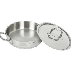 Sauteuse induction inox avec couvercle grise - D.32 cm