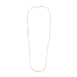 Sautoir Rosebud argenté