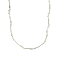 Sautoir Rosebud argenté