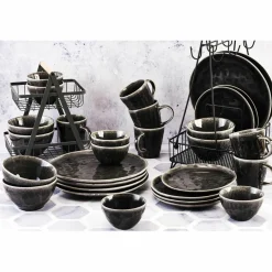 Service Complet Moon noir - 30 pièces