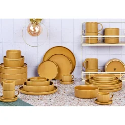 Service Complet Scandi jaune ocre - 36 Pièces