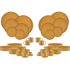 Service Complet Scandi jaune ocre - 36 Pièces