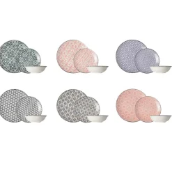 Service de table en Grès Délirio assorti multicolore -18 pièces