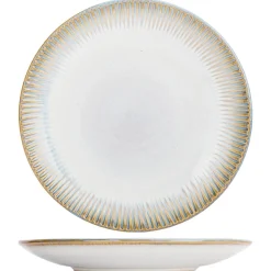 Service de table en Grès Listra bleu/beige - 18 pièces