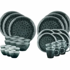 Service de table en Grès Moon bleu nuit - 30 pièces