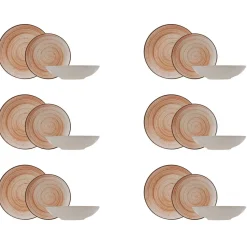 Service de table en Grès Sintra rouge - 18 pièces