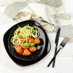 Service de Table Kithira noir - 18 pièces