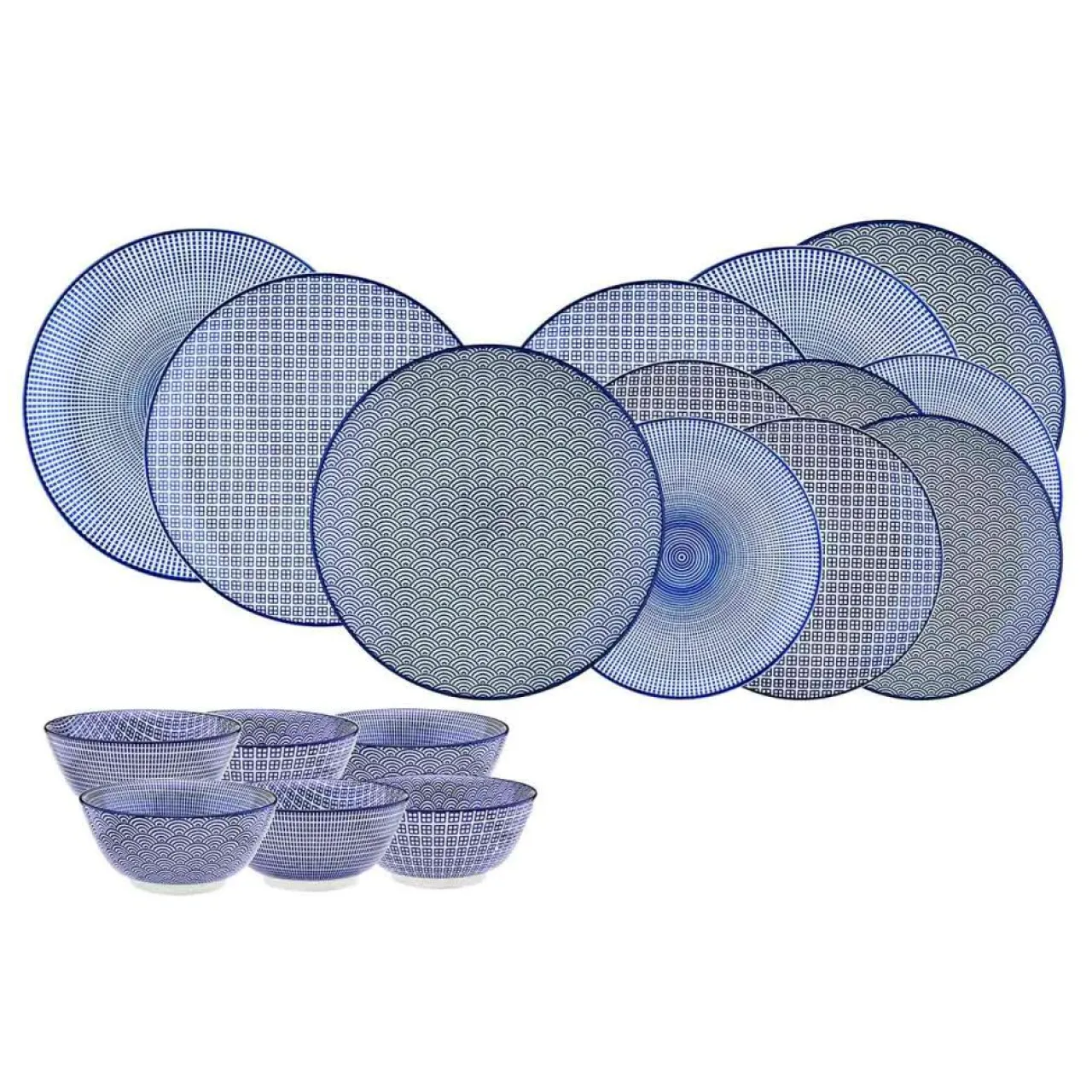 Service Les essentiels Dark bleu foncé - 18 pièces