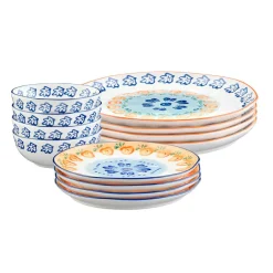 Service Les Essentiels en Porcelaine Napoli multicolore - 12 pièces