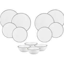 Service Les Essentiels en Grès Pure blanc neige - 12 pièces