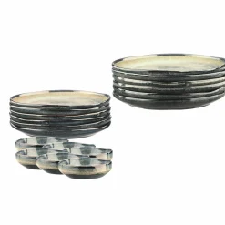 Service Les Essentiels Genesis bleu/gris kaki - 18 pièces